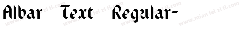 Albar Text Regular字体转换